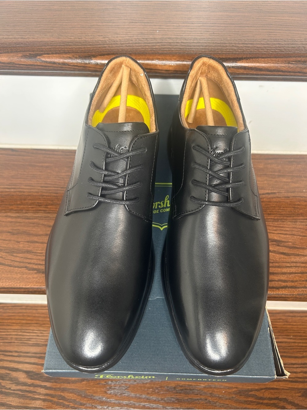 Men’s Florsheim Cosimo Plain Toe Oxford Comforted , Black, 9 1/2 M